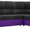 Угловой диван Mebelico Карнелла 60284 (черный/фиолетовый)