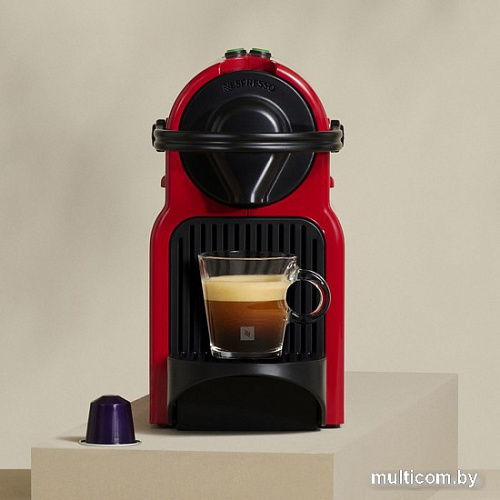 Капсульная кофеварка Nespresso Inissia C40 (красный)