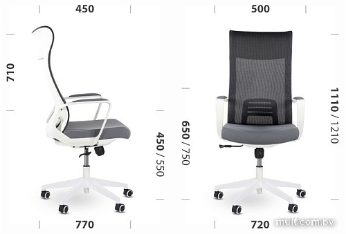 Кресло UTFC Рекорд М-878 белый пластик (серый)