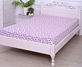 Постельное белье Luxsonia Трикотаж на резинке 120x200 3366 (перышки розовый)