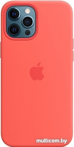Чехол Apple MagSafe Silicone Case для iPhone 12 Pro Max (розовый цитрус)
