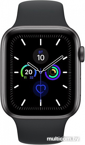 Умные часы Apple Watch Series 5 44 мм (алюминий серый космос/черный спортивный)