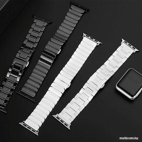 Браслет Rumi Ceramic для Apple Watch 38/40/41 мм (черный)