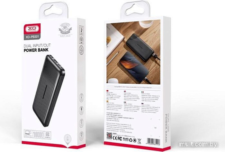 Внешний аккумулятор XO PB301 10000mAh (черный)