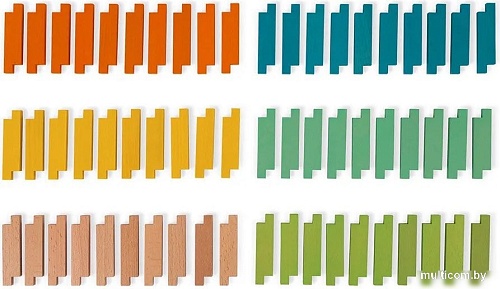 Развивающая игра Janod Разноцветные блоки J08300 (60эл)