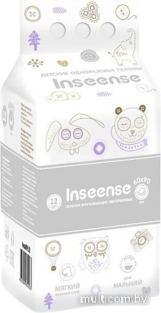 Пеленка одноразовая Inseense 60x90 Ins6912 (12 шт)
