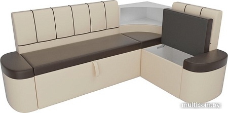 Угловой диван Mebelico Тефида 107536 (левый, коричневый/бежевый)