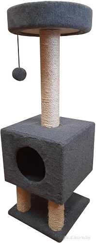 Комплекс Cat House На ножках 1.05 (сизаль серый)