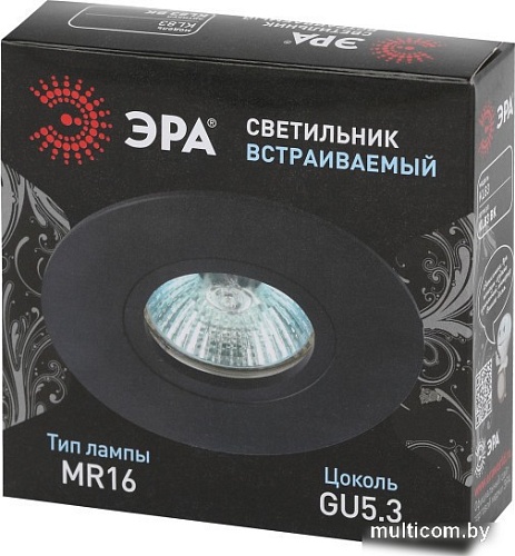 Точечный светильник ЭРА KL83 BK Б0054345