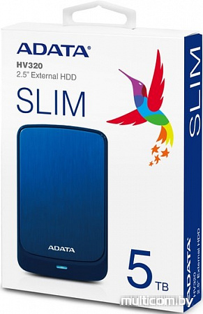 Внешний накопитель A-Data HV320 AHV320-5TU31-CBL 5TB (синий)
