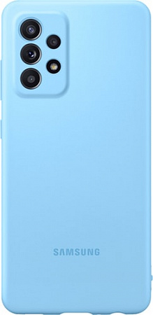 Чехол Samsung Silicone Cover для Samsung Galaxy A52 (синий)