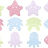 Комплект ковриков для купания Roxy Kids Sea Animals Soft Colors RBM-012-SA (12 шт)