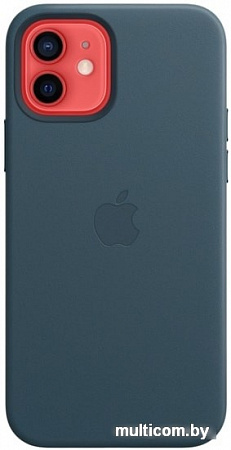 Чехол Apple MagSafe Leather Case для iPhone 12/12 Pro (балтийский синий)