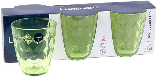 Набор стаканов для воды и напитков Luminarc Neo diamond colorlicious green P7129