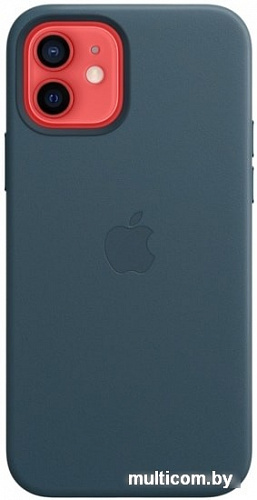 Чехол Apple MagSafe Leather Case для iPhone 12/12 Pro (балтийский синий)