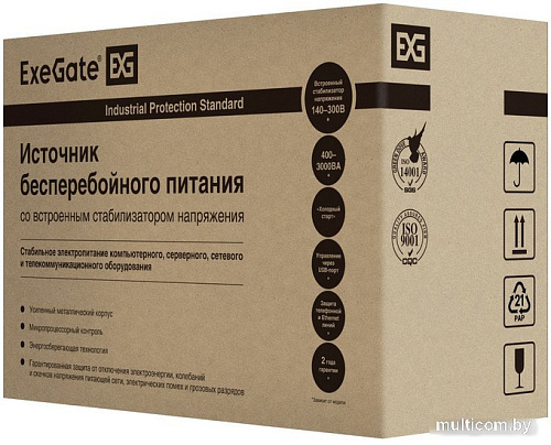 Источник бесперебойного питания ExeGate SpecialPro Smart LLB-1200.LCD.AVR.4SH.USB EP285494RUS