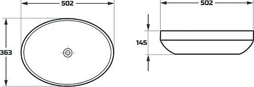 Умывальник Maxonor Pure Life Feeling PL-SK307C3-18 (5036) накладной (белый глянец)