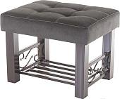 Банкетка AMC Lux 5 с полкой ткань коричневый/коричневый/коричневый 5.2Б60222