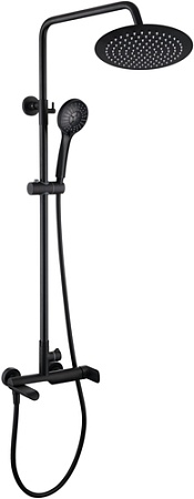 Душевая система Rubineta Olo BK + Ultra-10 SW DV3/4 BK 625123