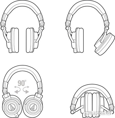Наушники Audio-Technica ATH-M50x (белый)
