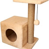 Комплекс Cat House Домик с боковой полкой 58 (джут бежевый)