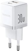 Baseus Palm Fast Charger C+U 30W EU P1011160A213-01 (белый)
