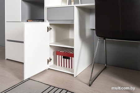 Стол Mobi Торонто 12.149 (белый PE шагрень/стальной серый 1700 PE)