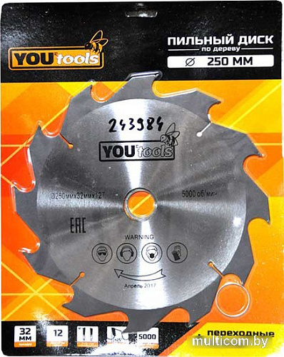 Пильный диск Yourtools Z12 250/32мм