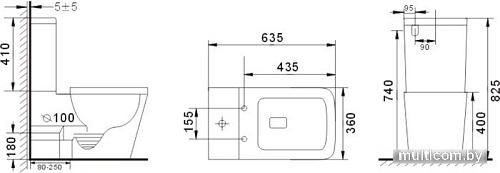 Унитаз Gid Tr2170BM (черный матовый)