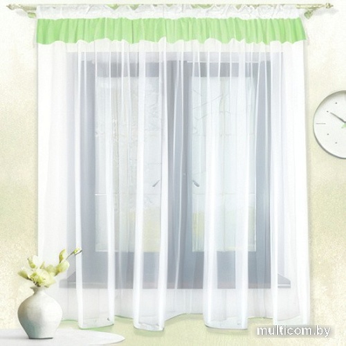 Тюль Nadzejka Неон NN 4.5x2.7 м (белый/салатвый)