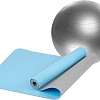 Набор для йоги Sundays Fitness Фитбол IR97402-65 + Коврик IRBL17107 (серебристый, голубой)