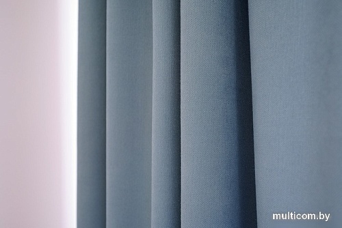 Комплект штор Decoretto Морская волна ХМВ-K36 4x2.5 м (синий, 2 шт)