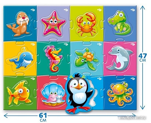 Мозаика/пазл Baby Toys Водный мир 24 элемента 02511