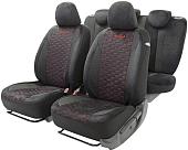 Комплект чехлов для сидений Autoprofi Alcantara ALC-1505 (черный/красный)