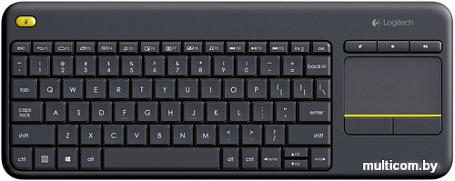 Клавиатура Logitech Wireless Touch Keyboard K400 Plus Black (920-007147)