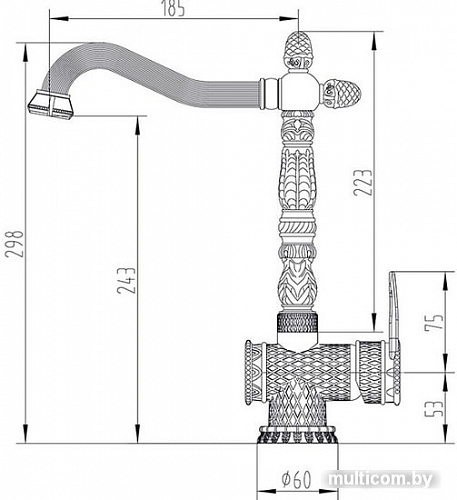 Смеситель ZorG A 421 K-BR