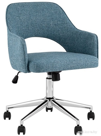 Офисное кресло Stool Group Кларк Clarkson Tweed Blue (рогожка, синий)