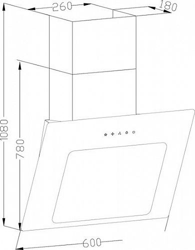 Кухонная вытяжка Backer AH60A-L6 White Glass