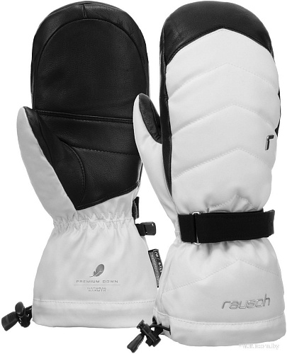 Горнолыжные варежки Reusch Nadia R-Tex Xt Mitten 6231553-1101 (р-р 8, White/Black)