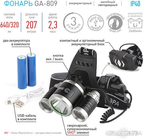 Фонарь ЭРА GA-809