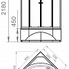 Душевая кабина Domani-Spa Elegance 90x90 High с гидромассажем (прозрачное стекло/белые)