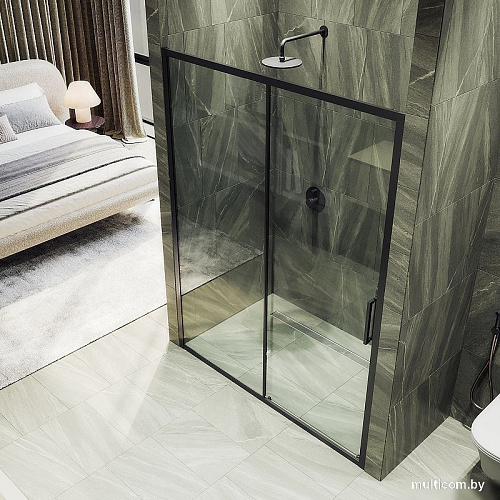 Душевая дверь MaybahGlass 195x120 MGD-1276-6 (бесцветный/черный)