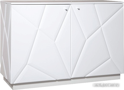 Тумба КМК Мебель 2Д Кензо 0674.7 (белый/белый глянец)