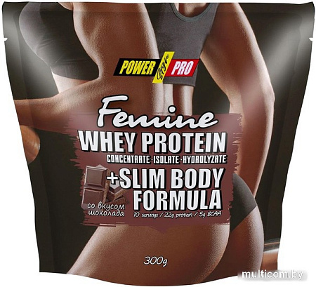Протеин сывороточный (изолят) Power Pro Femine PP982117 (300г, шоколад)