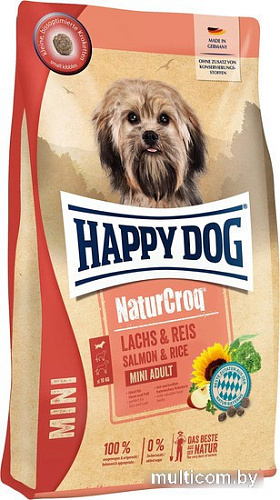 Сухой корм для собак Happy Dog NaturCroq Mini Lachs & Reis (для мелких пород с лососем и рисом) 4 кг
