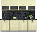 Готовая кухня Интерлиния Тренд 2.4Б (слоновая кость/кастилло темный)