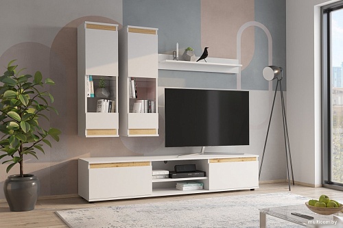 Горка НК-Мебель Bruno М18 71957707 (белый/дуб вотан)