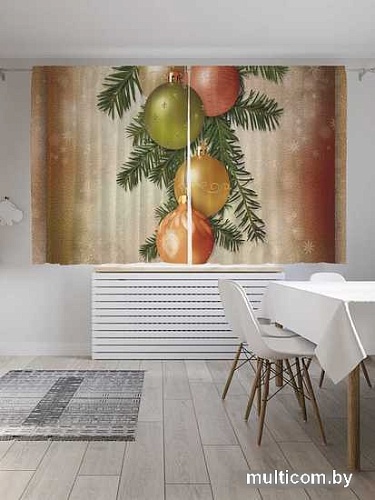 Комплект штор JoyArty Зимний праздник Oxford DeLux 1.45x1.8 м pox_21435 (2 шт)