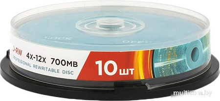 CD-RW диск Mirex 700Mb 12х UL121002A8L (10 шт.)