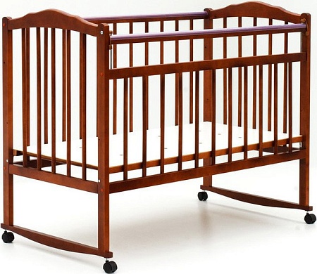 Детская кроватка Bambini 01 (темный орех/слоновая кость)